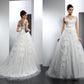 A-Line/Princess Straps Lace Sleeveless Long Satin Wedding Dresses DEP0006589