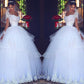 Ball Gown Sweetheart Long Sleeves Floor-Length Lace Tulle Wedding Dresses DEP0006303