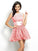 A-Line/Princess Bateau Lace Sleeveless Short Lace Bridesmaid Dresses DEP0005486