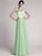 Sheath/Column Halter Sleeveless Pleats Long Elastic Woven Satin Chiffon Bridesmaid Dresses DEP0005653