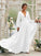 A-Line/Princess Chiffon Ruffles V-neck Long Sleeves Sweep/Brush Train Bridesmaid Dresses DEP0004894