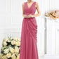 A-Line/Princess V-neck Pleats Sleeveless Long Chiffon Bridesmaid Dresses DEP0005367
