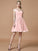 A-Line/Princess V-neck Chiffon Knee-Length Bridesmaid Dresses DEP0005411