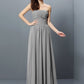 A-Line/Princess Strapless Pleats Sleeveless Long Chiffon Bridesmaid Dresses DEP0005318