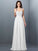 A-Line/Princess Halter Pleats Sleeveless Long Chiffon Bridesmaid Dresses DEP0005390