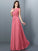 A-Line/Princess High Neck Pleats Sleeveless Long Chiffon Bridesmaid Dresses DEP0005354