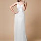Sheath/Column V-neck Sleeveless Ruffles Long Chiffon Bridesmaid Dresses DEP0005526