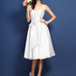 A-Line/Princess Sweetheart Bowknot Sleeveless Short Taffeta Bridesmaid Dresses DEP0005647