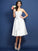A-Line/Princess Sweetheart Bowknot Sleeveless Short Taffeta Bridesmaid Dresses DEP0005647