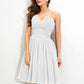 A-Line/Princess V-neck Pleats Sleeveless Short Chiffon Bridesmaid Dresses DEP0005432