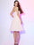 Sheath/Column Strapless Sleeveless Ruched Short Chiffon Bridesmaid Dresses DEP0005377
