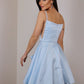 A-Line/Princess Satin Bowknot Spaghetti Straps Sleeveless Short/Mini Dresses DEP0004843
