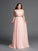 A-Line/Princess One-Shoulder Rhinestone Sleeveless Long Chiffon Plus Size Dresses DEP0002809