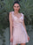 Sheath/Column Elastic Woven Satin Ruched Straps Sleeveless Short/Mini Homecoming Dresses DEP0004777
