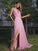 A-Line/Princess Chiffon Ruched Scoop Sleeveless Sweep/Brush Train Bridesmaid Dresses DEP0005014