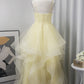A-Line/Princess Ruffles Spaghetti Straps Sleeveless Organza Floor-Length Dresses DEP0004601