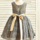 A-line/Princess Scoop Sleeveless Hand-made Flower Tea-Length Lace Flower Girl Dresses DEP0007667