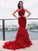Trumpet/Mermaid Organza Layers One-Shoulder Court Train Sleeveless Dresses DEP0001624