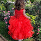 Ball Gown Organza Layers Scoop Sleeveless Ankle-Length Flower Girl Dresses DEP0007478