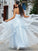 A-Line/Princess Tulle Applique Sweetheart Sleeveless Floor-Length Dresses DEP0001558