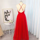 A-Line/Princess Chiffon Ruffles Spaghetti Straps Sleeveless Floor-Length Dresses DEP0004670