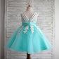 Ball Gown Scoop Sleeveless Bowknot Knee-Length Tulle Flower Girl Dresses DEP0007532