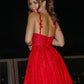 A-Line/Princess Tulle Applique Spaghetti Straps Sleeveless Short/Mini Homecoming Dresses DEP0004003