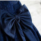 A-line/Princess Scoop Sleeveless Bowknot Tea-Length Lace Flower Girl Dresses DEP0007706