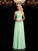 A-line/Princess Scoop Beading Sleeveless Long Chiffon Dresses DEP0004138