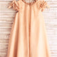 A-line/Princess Scoop Short Sleeves Tea-Length Chiffon Flower Girl Dresses DEP0007767
