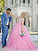 Ball Gown Sleeveless Sweetheart Tulle Sweep/Brush Train Pearls Plus Size Dresses DEP0003130