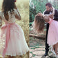 A-Line/Princess Sleeveless Sweetheart Lace Tulle Short/Mini Dresses DEP0008092