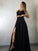 A-Line/Princess Chiffon Ruffles Spaghetti Straps Sleeveless Floor-Length Two Piece Dresses DEP0004818