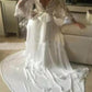 A-Line/Princess V-neck Long Sleeves Sash/Ribbon/Belt Court Train Lace Wedding Dresses DEP0006265