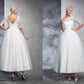 Ball Gown Bateau Lace 1/2 Sleeves Long Net Wedding Dresses DEP0006343
