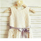 A-line/Princess Scoop Sleeveless Bowknot Tea-Length Lace Flower Girl Dresses DEP0007797