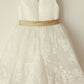 A-Line/Princess Sleeveless Scoop Tulle Lace Knee-Length Flower Girl Dresses DEP0007828