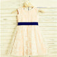 A-line/Princess Scoop Bowknot Sleeveless Ankle-Length Lace Flower Girl Dresses DEP0007897