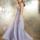 A-Line/Princess Scoop Sleeveless Floor-Length Applique Chiffon Dresses DEP0002606