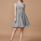 A-Line/Princess V-neck Chiffon Knee-Length Bridesmaid Dresses DEP0005411