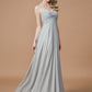 A-Line/Princess Sweetheart Sleeveless Ruched Floor-Length Chiffon Bridesmaid Dresses DEP0005051