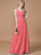A-Line/Princess V-neck Chiffon Floor-Length Sleeveless Bridesmaid Dresses DEP0005020