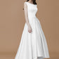 A-Line/Princess Bateau Sleeveless Asymmetrical Ruffles Satin Bridesmaid Dresses DEP0005281