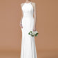 Trumpet/Mermaid Halter Sleeveless Floor-Length Ruched Chiffon Bridesmaid Dresses DEP0005544