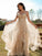 A-Line/Princess Ruched V-neck Sleeveless Floor-Length Dresses DEP0001572