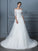 Ball Gown Off-the-Shoulder 1/2 Sleeves Beading Court Train Lace Wedding Dresses DEP0006404