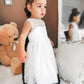 A-Line/Princess Lace Bowknot Scoop Sleeveless Ankle-Length Flower Girl Dresses DEP0007548