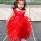 Ball Gown Organza Layers Scoop Sleeveless Ankle-Length Flower Girl Dresses DEP0007478