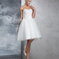 A-Line/Princess Sweetheart Hand-made Flower Sleeveless Short Net Wedding Dresses DEP0006693