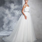 Ball Gown Straps Ruched Sleeveless Long Net Wedding Dresses DEP0006544